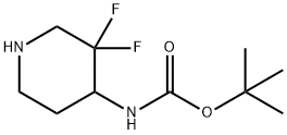 4-(Boc-aMino)-3,3-difluoropiperidine Struktur