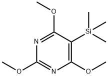 Pyrimidine, 2,4,6-trimethoxy-5-(trimethylsilyl)- (9CI) Struktur