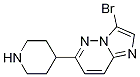 4-{3-broMoiMidazo[1,2-b]pyridazin-6-yl}piperidine Struktur