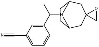 3-(1-(8-Azaspiro[bicyclo[3.2.1]octane-3,2'-oxiran]-8-yl)ethyl)benzonitrile Struktur