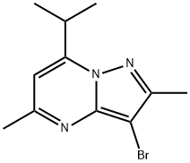 3-bromo-7-isopropyl-2,5-dimethylpyrazolo[1,5-a]pyrimidine Struktur