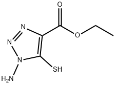 1H-1,2,3-Triazole-4-carboxylicacid,1-amino-5-mercapto-,ethylester(9CI) Struktur