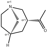 Ethanone, 1-(1-azabicyclo[3.2.1]oct-3-yl)-, exo- (9CI) Struktur