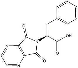 2-(5,7-dioxo-5,7-dihydro-6H-pyrrolo[3,4-b]pyrazin-6-yl)-3-phenylpropanoic acid Struktur