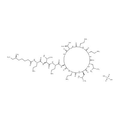 Colistin sulfate Struktur