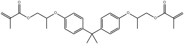 2,2-bis(4-(2-methacryloyloxypropoxy)phenyl)propane Struktur