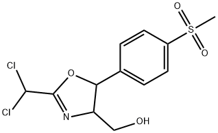 2-(DICHLOROMETHYL)-4,5-DIHYDRO-5-(4-MESYLPHENYL)OXAZOL-4-YLMETHANOL Struktur