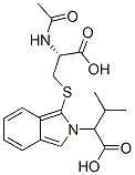 S-(2-(1-carboxy-2-methylpropyl)isoindole-1-yl)-N-acetylcysteine Struktur