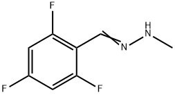 N-Methyl-N'-[1-(2,4,6-trifluoro-phenyl)-methylidene]-hydrazine Struktur