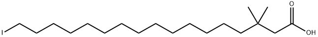 17-iodo-3,3-dimethylheptadecanoic acid Struktur