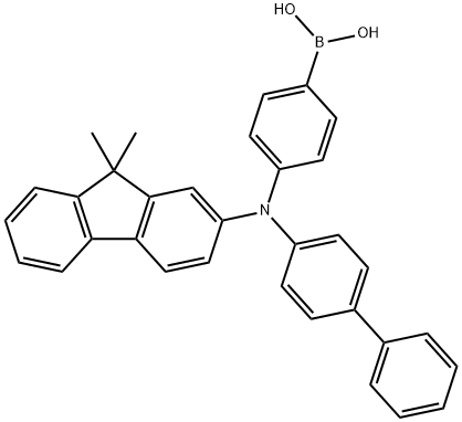 Boronic acid, B-[4-[[1,1'-biphenyl]-4-yl(9,9-diMethyl-9H-fluoren-2-yl)aMino]phenyl]- Struktur