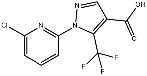 1H-pyrazole-4-carboxylic acid, 1-(6-chloropyridin-2-yl)-5-(trifluoroMethyl)- Struktur