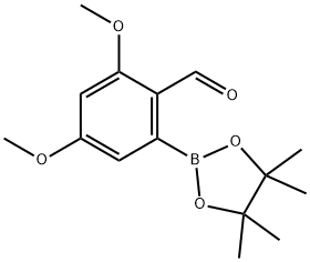 2,4-DiMethoxy-6-(4,4,5,5-tetraMethyl-1,3,2-dioxaborolan-2-yl)benzaldehyde Struktur