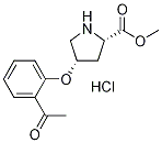 Methyl (2S,4S)-4-(2-acetylphenoxy)-2-pyrrolidinecarboxylate hydrochloride Struktur