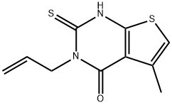 3-allyl-2-mercapto-5-methylthieno[2,3-d]pyrimidin-4(3H)-one Struktur