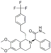 (R)-2-((S)-6,7-diMethoxy-1-(4-(trifluoroMethyl)phenethyl)-3,4-dihydroisoquinolin-2(1H)-yl)-N-Methyl-2-phenylacetaMide Struktur