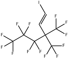 1H,2H-HEPTAFLUORO-3,3-BIS(TRIFLUOROMETHYL)-1-IODOHEX-1-ENE Struktur