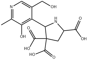 4,4-dicarboxy-5-pyridoxylproline Struktur