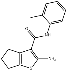 2-AMINO-N-(2-METHYLPHENYL)-5,6-DIHYDRO-4H-CYCLOPENTA[B]THIOPHENE-3-CARBOXAMIDE Struktur