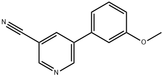 5-(3-methoxyphenyl)pyridine-3-carbonitrile Struktur