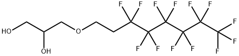 3-[(3,3,4,4,5,5,6,6,7,7,8,8-十三氟辛)氧基]-1,2-丙二醇 結(jié)構(gòu)式