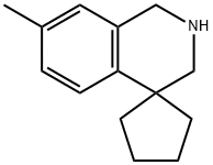 7'-Methyl-2',3'-dihydro-1'H-spiro[cyclopentane-1,4'-isoquinoline] Struktur