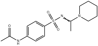 N-[4-[1-(1-piperidyl)ethylideneamino]sulfonylphenyl]acetamide Struktur