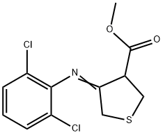 4-[(2,6-Dichlorophenyl)iMino]tetrahydro-3-thiophenecarboxylic Acid Methyl Ester Struktur