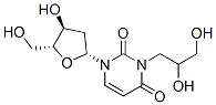 3-(2,3-dihydroxypropyl)deoxyuridine Struktur