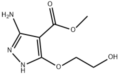 1H-Pyrazole-4-carboxylicacid,3-amino-5-(2-hydroxyethoxy)-,methylester(9CI) Struktur