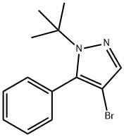 4-broMo-1-tert-butyl-5-phenyl-1H-pyrazole Struktur