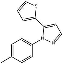 5-(thiophen-2-yl)-1-p-tolyl-1H-pyrazole Struktur