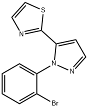 2-(1-(2-broMophenyl)-1H-pyrazol-5-yl)thiazole Struktur