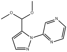 2-(5-(diMethoxyMethyl)-1H-pyrazol-1-yl)pyrazine Struktur