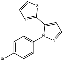 2-(1-(4-broMophenyl)-1H-pyrazol-5-yl)thiazole Struktur