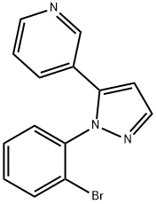 3-(1-(2-broMophenyl)-1H-pyrazol-5-yl)pyridine Struktur