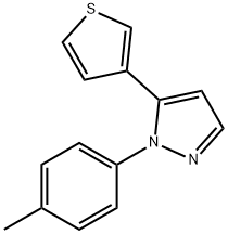 5-(thiophen-3-yl)-1-p-tolyl-1H-pyrazole Struktur