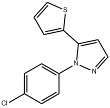 1-(4-chlorophenyl)-5-(thiophen-2-yl)-1H-pyrazole Struktur