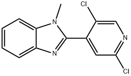 2-(2,5-dichloropyridin-4-yl)-1-Methyl-1H-benzo[d]iMidazole Struktur