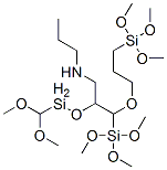 1-Propanamine, 2-(dimethoxymethylsilyl)oxy-3-3-(trimethoxysilyl)propoxy-N-3-(trimethoxysilyl)propyl- Struktur