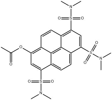 8-ACETOXY-N,N,N',N',N'',N''-HEXAMETHYLPYRENE-1,3,6-TRISULFONAMIDE Struktur