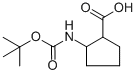 2-TERT-BUTOXYCARBONYLAMINO-CYCLOPENTANECARBOXYLIC ACID Struktur