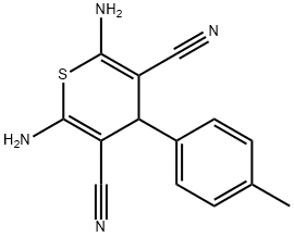 4-(4-Methylphenyl)-2,6-diamino-4H-thiopyran-3,5-dicarbonitrile Struktur