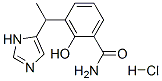 2-hydroxy-3-[1-(3H-imidazol-4-yl)ethyl]benzamide hydrochloride Struktur