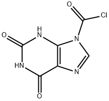 9H-Purine-9-carbonyl chloride, 1,2,3,6-tetrahydro-2,6-dioxo- (9CI) Struktur