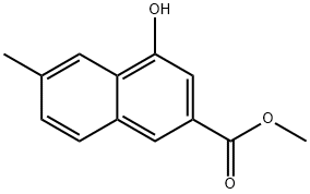 2-Naphthalenecarboxylic acid, 4-hydroxy-6-Methyl-, Methyl ester Struktur