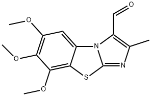 2-METHYL-6,7,8-TRIMETHOXYIMIDAZO[2,1-B]BENZOTHIAZOLE-3-CARBOXALDEHYDE Struktur