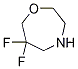 6,6-difluoro-1,4-oxazepane Struktur