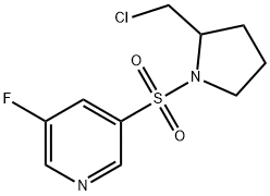 3-(2-(chloroMethyl)pyrrolidin-1-ylsulfonyl)-5-fluoropyridine Struktur