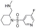 1-(1-(5-fluoropyridin-3-ylsulfonyl)piperidin-2-yl)-N-MethylMethanaMine Struktur